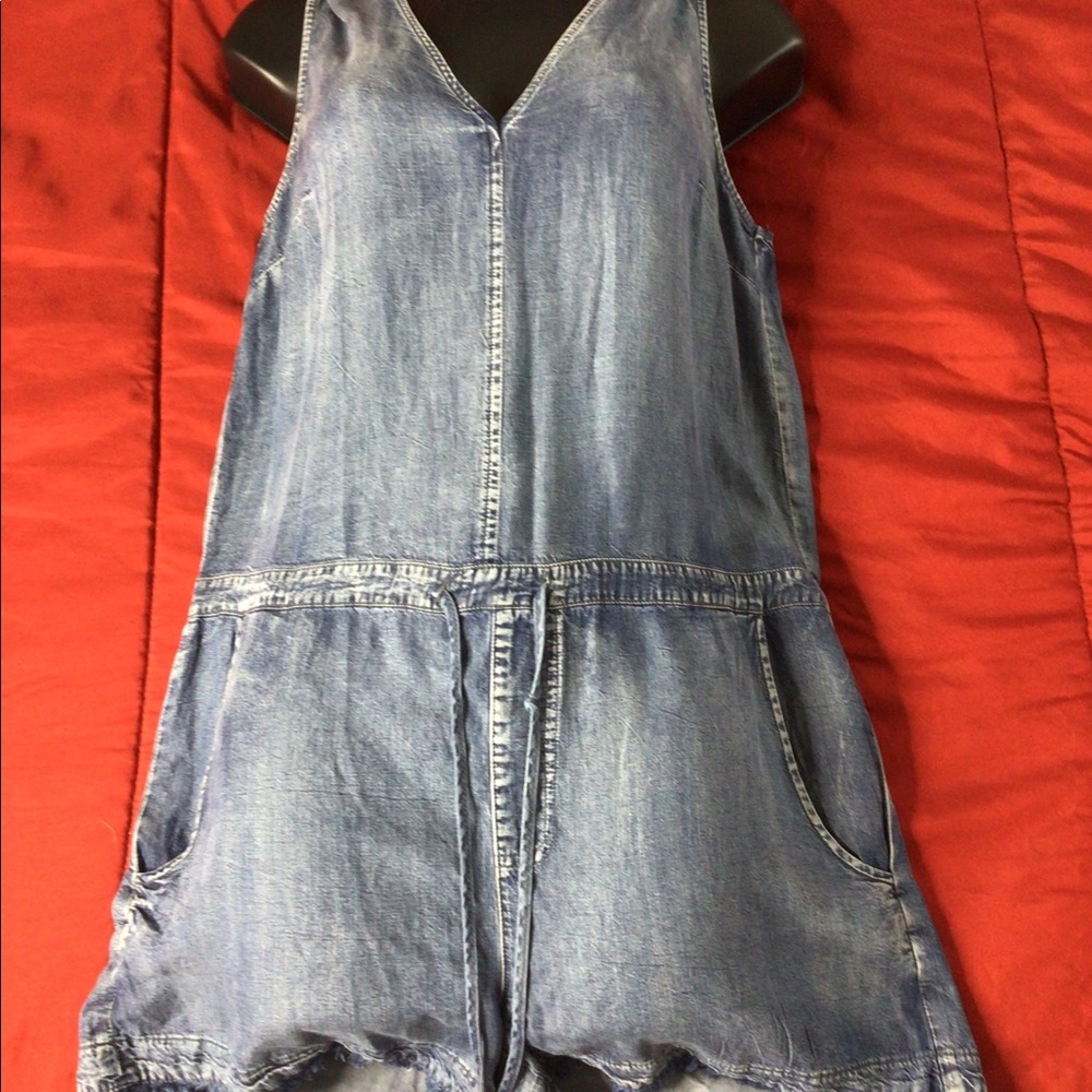 Blue Jean Denim Romper